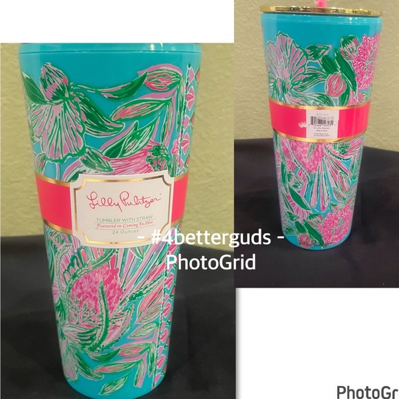 New Lilly Pulitzer Insulated 24oz Tumbler With Straw Featured in Coming In Hot - Picture 8 of 16